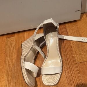 Vince Camuto Beige Wedge Sandals